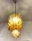 Lámpara colgante italiana de cristal de Murano ámbar de Mazzega, años 60, Imagen 5