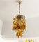 Lámpara colgante italiana de cristal de Murano ámbar de Mazzega, años 60, Imagen 12