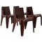 Mid-Century Brown Chairs by Vico Magistretti for Artemide, 1969, Set of 4 1