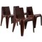 Mid-Century Brown Chairs by Vico Magistretti for Artemide, 1969, Set of 4, Image 1