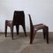 Mid-Century Brown Chairs by Vico Magistretti for Artemide, 1969, Set of 4 2