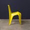 Chaise en Plastique Jaune, 1970s 2