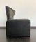 Vintage Grey Velvet Maralunga Sofa with Armchair by Vico Magistretti for Cassina, 1970s, Set of 2 17