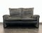 Vintage Grey Velvet Maralunga Sofa with Armchair by Vico Magistretti for Cassina, 1970s, Set of 2 11