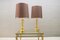 Gold-plated Italian Hollywood Regency Table Lamps, 1960s, Set of 2 2