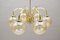 Goldene Vintage Deckenlampe mit 6 Leuchten, 1960er 3