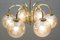 Goldene Vintage Deckenlampe mit 6 Leuchten, 1960er 8