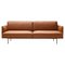 New York Two-Seater Sofa in Metal and Leather Upholstery by Quinti Sedute 1