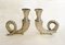 Silver-Plated Rams Horn Candlesticks from Chapman House, 1970s, Set of 2 3