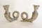 Silver-Plated Rams Horn Candlesticks from Chapman House, 1970s, Set of 2 1