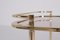 Rolling Trolley in Brass and Smoked Glass, 1970 4