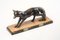 French Artist, Art Deco Fox Sculpture, Metal and Marble, 1920s 11