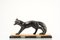French Artist, Art Deco Fox Sculpture, Metal and Marble, 1920s 4