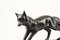 French Artist, Art Deco Fox Sculpture, Metal and Marble, 1920s 9