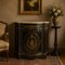 Mueble auxiliar Napoleon III de madera ebonizada con marquetería de latón y mármol blanco, década de 1800, Imagen 2