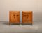 Art Deco Amsterdam School Nightstands in Oak and Glass, 1930s, Set of 2 3