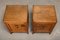 Art Deco Amsterdam School Nightstands in Oak and Glass, 1930s, Set of 2 6