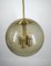 Globe Hängelampe aus getöntem Bubble Glass von Peill & Putzler, Deutschland, 1960er 5