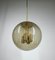 Globe Hängelampe aus getöntem Bubble Glass von Peill & Putzler, Deutschland, 1960er 6