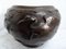 Large Japanese Meiji Bronze Planter with High Relief Cranes, 1890s 1