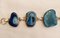 Vintage Silberarmband mit blauen Achat Steinen, 1970er 4