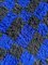 Handwoven Black and Blue Checkerboard Berber Rug, 1990s 5