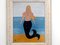 Matt Rix, Naive Style Mermaid Portrait, 2000s, Oil Painting, Framed 5