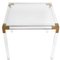 Vintage Acrylic Glass and Brass Side Table, Image 1