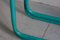 Sedie pieghevoli vintage in metallo turchese, anni '80, set di 2, Immagine 8