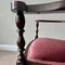 Edwardian Mahogany Inlaid Desk Armchair with Gothic Splat and Dusty Rose Upholstered Seat, 1900s 7