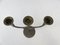 Candelabro de tres brazos de latón de Richard Rohac, años 50, Imagen 4