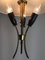 Vintage Italian Lamp in Brass with Black and White Lacquer from Stilnovo, 1950s 6