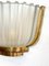 Art Deco Murano Glass and Brass Wall Sconces by Archimede Seguso, 1940s, Set of 2, Image 12