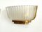Art Deco Murano Glass and Brass Wall Sconces by Archimede Seguso, 1940s, Set of 2, Image 4