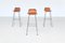 Leder Barhocker von Charlotte Perriand, 1960er, 3er Set 3
