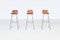 Leder Barhocker von Charlotte Perriand, 1960er, 3er Set 2