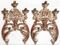 18th Century Mecca Silver Gilt Candle Holders, Set of 2 2