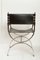 Vintage Iron and Leather Chair, 1970s 4