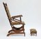19th Century French Napoleon III Rocking Chair & Footstool 2