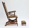 19th Century French Napoleon III Rocking Chair & Footstool, Image 2