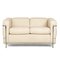 LC 2 2-Seater Sofa and Lounge Chairs in Cream Leather by Le Corbusier for Cassina, Set of 3 16