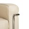 LC 2 2-Seater Sofa and Lounge Chairs in Cream Leather by Le Corbusier for Cassina, Set of 3 5