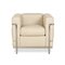 LC 2 2-Seater Sofa and Lounge Chairs in Cream Leather by Le Corbusier for Cassina, Set of 3 12
