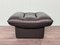 Large Italian Black Leather Ottoman, Italy, 1980s, Image 1