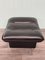 Large Italian Black Leather Ottoman, Italy, 1980s, Image 7