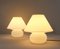 Lampade a fungo in vetro opalino di Glashütte Limburg, Germania, anni '70, set di 2, Immagine 7