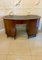 Large Antique Edwardian Inlaid Mahogany Freestanding Kidney Shaped Desk, 1900s 4