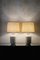 Ceramic Table Lamps with Fabric Lampshades, 1960s, Set of 2 2
