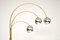 Vintage Italian Brass and Chrome Arc Floor Lamp, 1970s 6