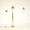 Vintage Italian Brass and Chrome Arc Floor Lamp, 1970s 4